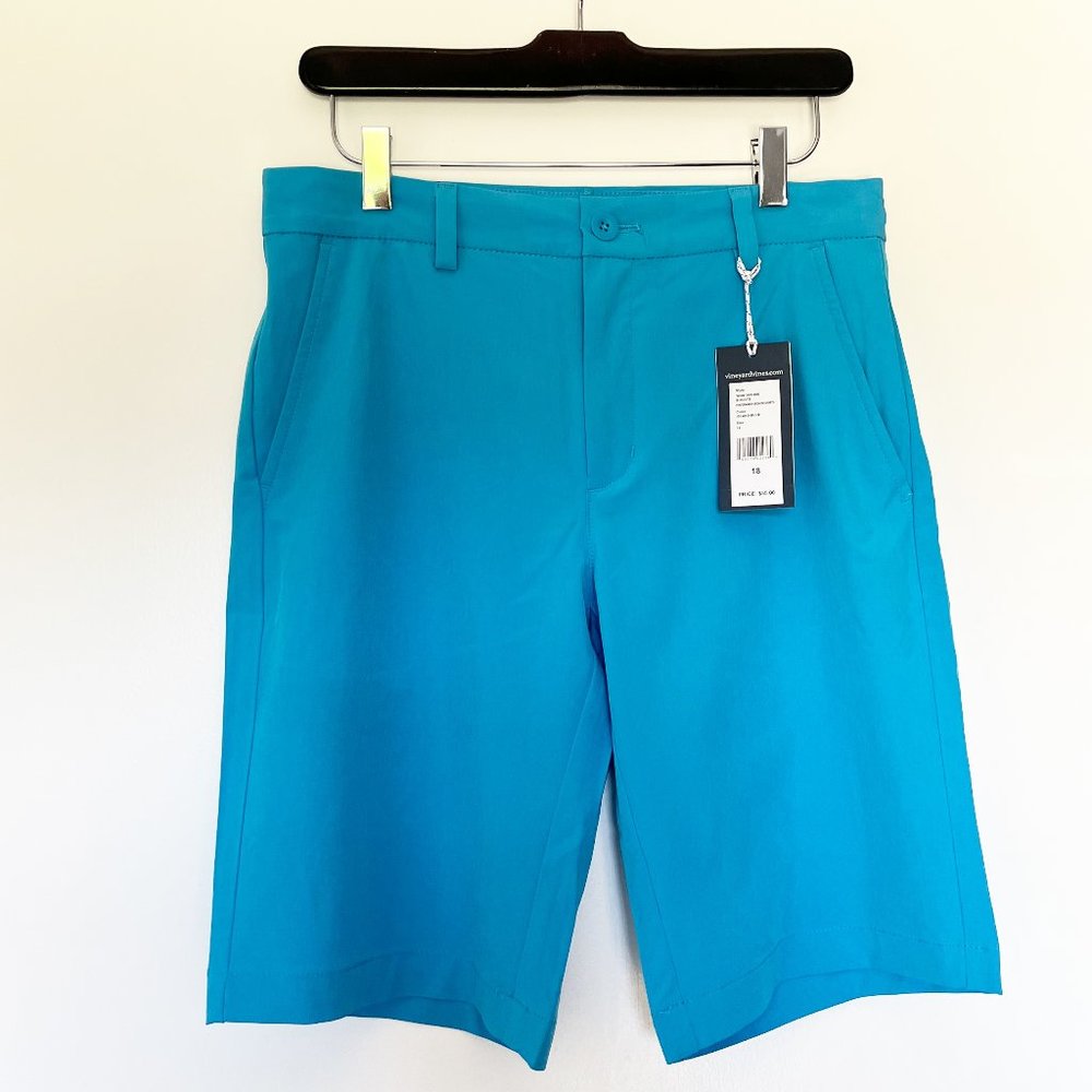 NWT VINEYARD VINES Breaker Shorts Boys  Size 18 Island Blue